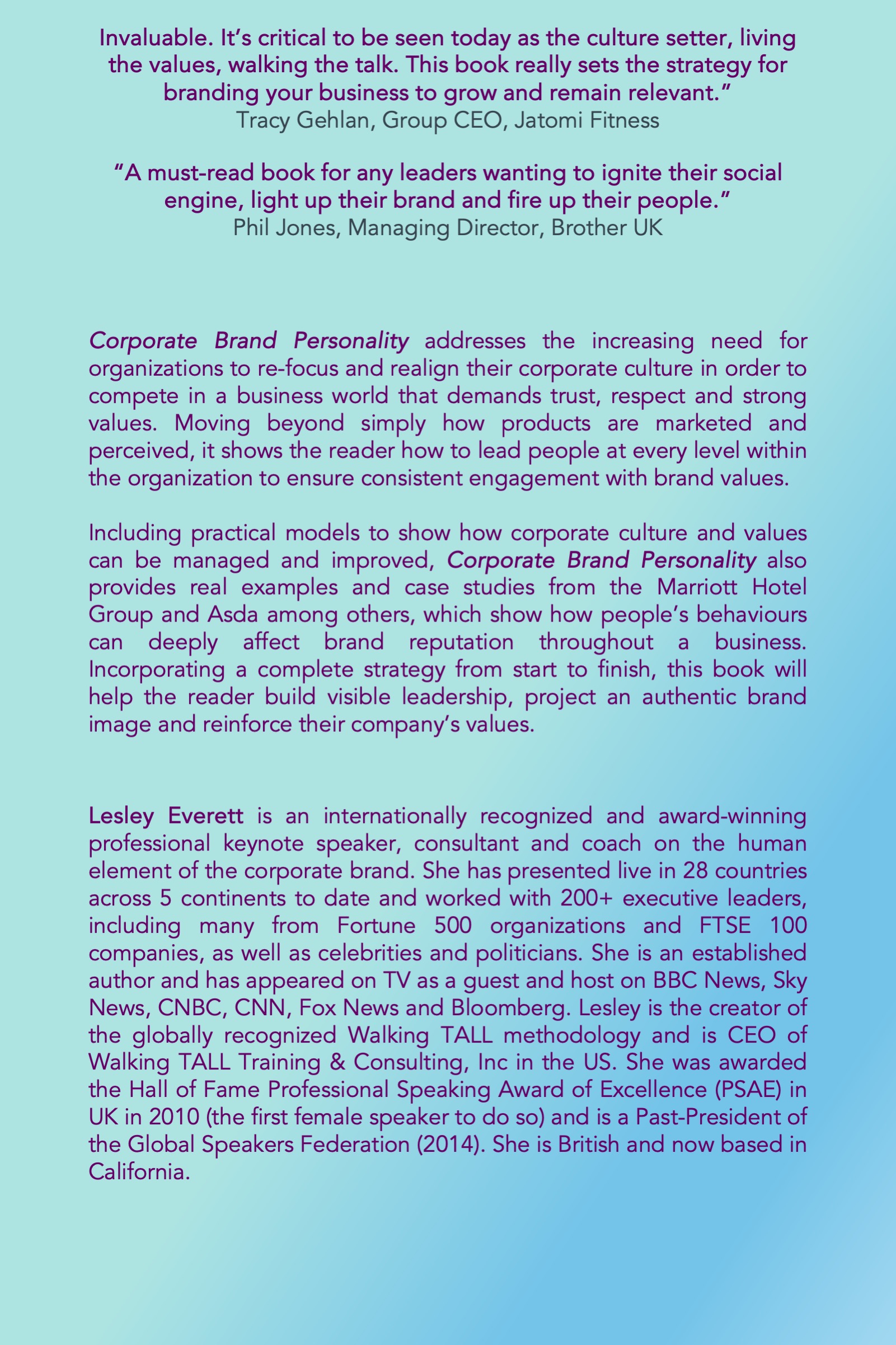 Lesley Everett book: Corporate brand