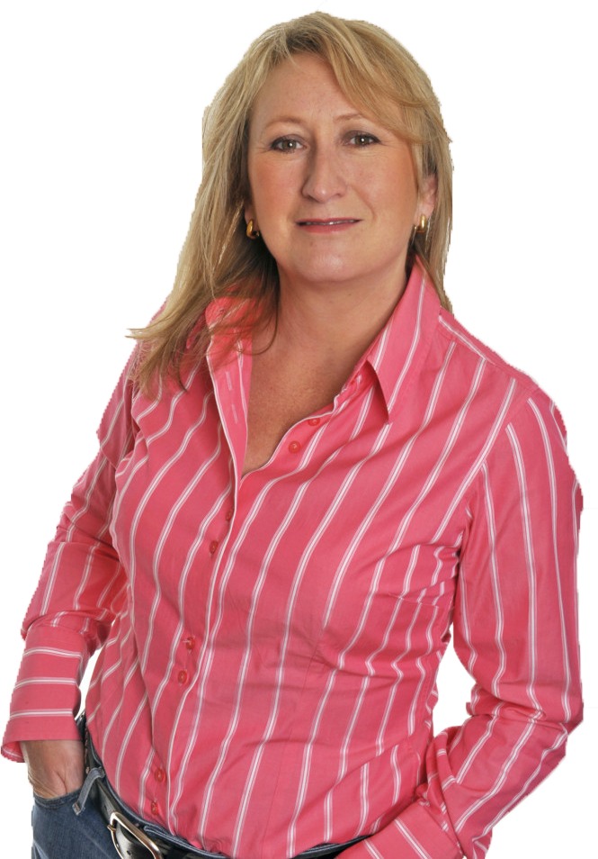 Lesley Everett with a pink shirt for download